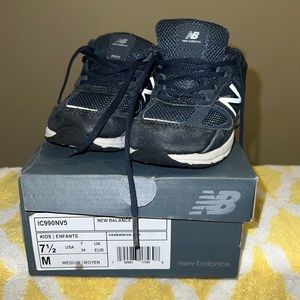 Navy blue suede kids, new balance, 990 size 7 1/2